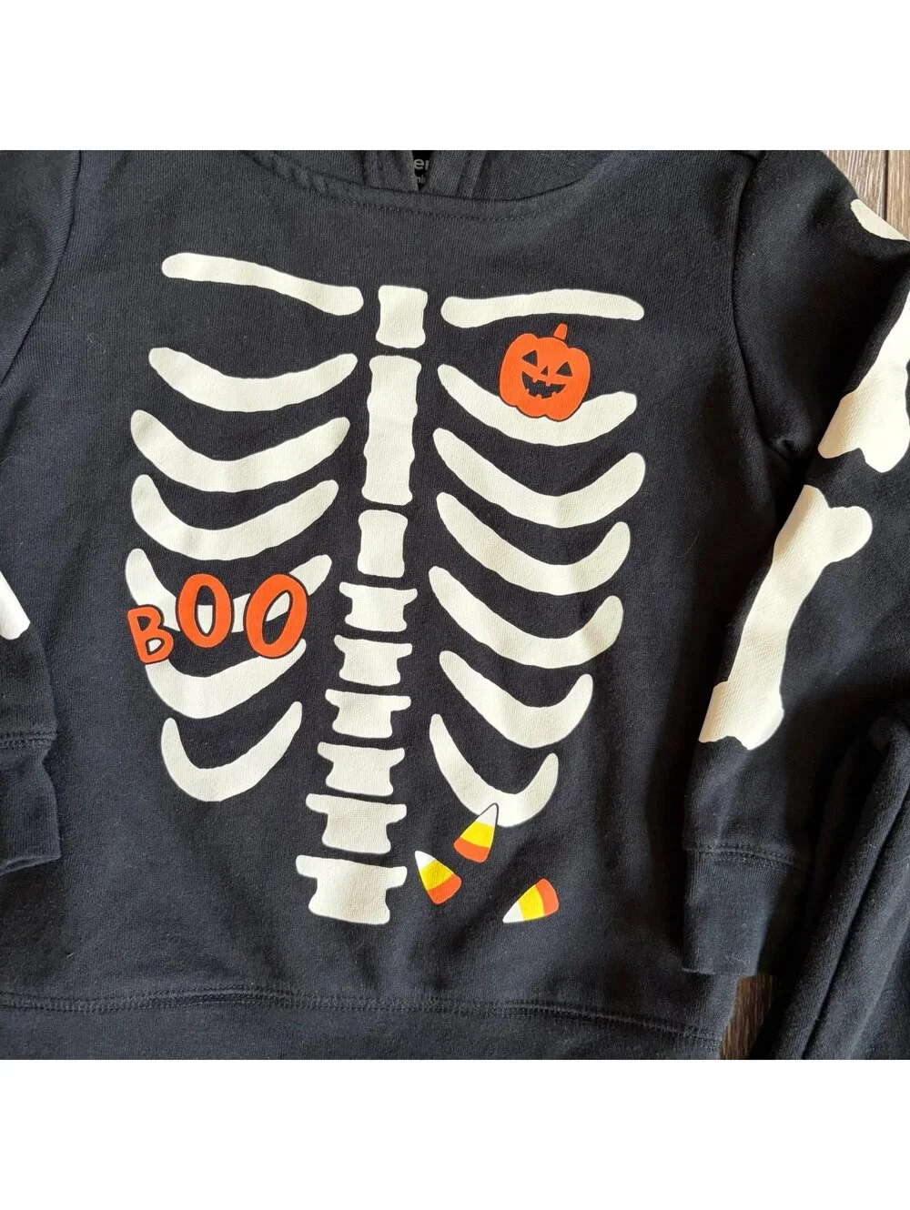 Kids Skeleton Halloween Costume Hoodie and Pants Set